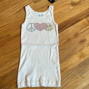 NWT- Flowers by Zoe tank top-size medium-peace, love and happiness-FUN!